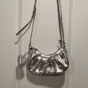 Forever 21 Metallic Silver Shoulder Bag